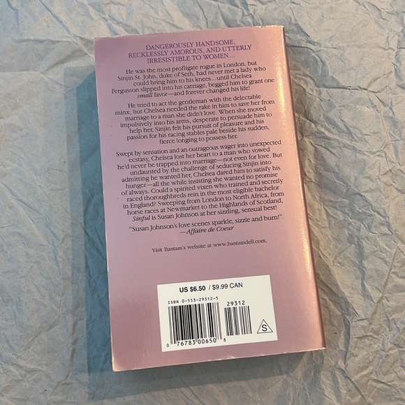 ⭐️5 for $15⭐️Sinful by Susan Johnson | Book - Picture 2 of 2